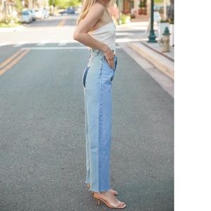 AGOLDE Pieced Angle Straight Jeans